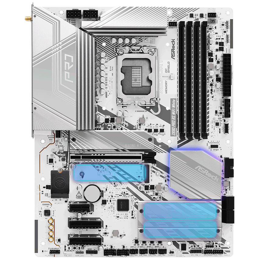 ASRock Z890 Pro RS WiFi White LGA 1851 ATX Motherboard - Newegg.com